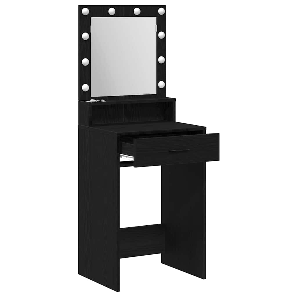 Table de Toilette Chêne noir 50 x 41 x 135 cm Bois d'ingénierie - XIOS