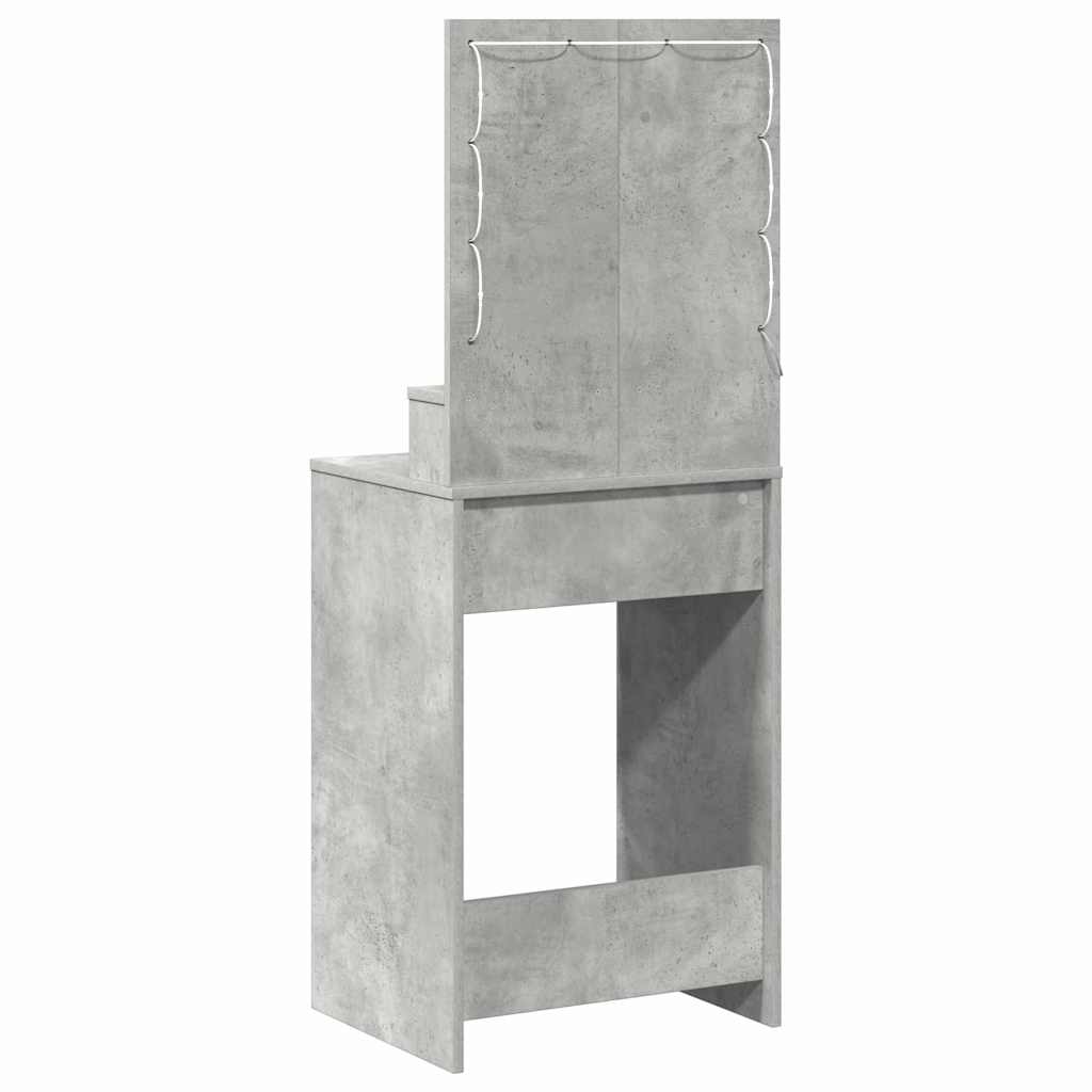 Table de Toilette Gris béton 50 x 41 x 135 cm Bois d'ingénierie - XIOS