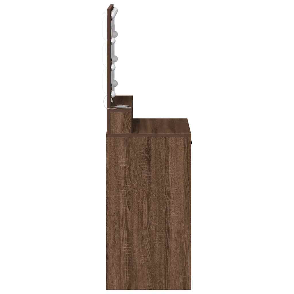 Coiffeuse Chêne marron 50 x 41 x 135 cm Bois d'ingénierie - XIOS
