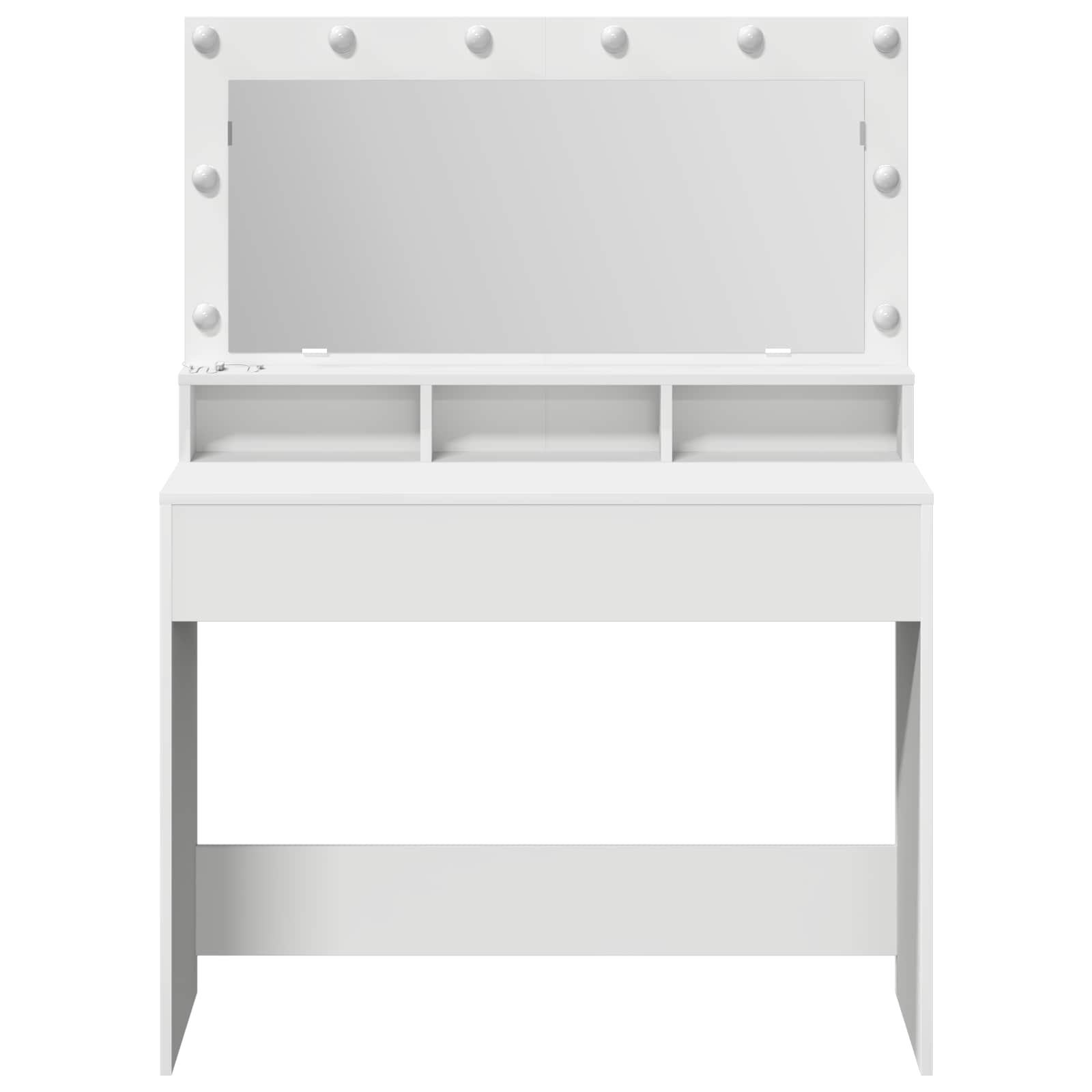 Table de Toilette Blanc 100 x 41 x 135 cm Bois d'ingénierie - XIOS