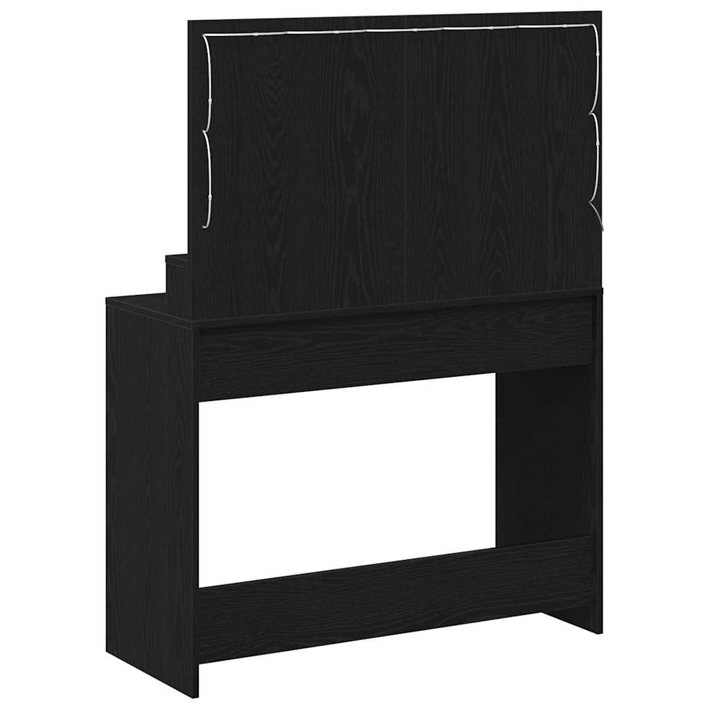 Table de Toilette avec étagère Chêne noir 100 x 41 x 135 cm - XIOS