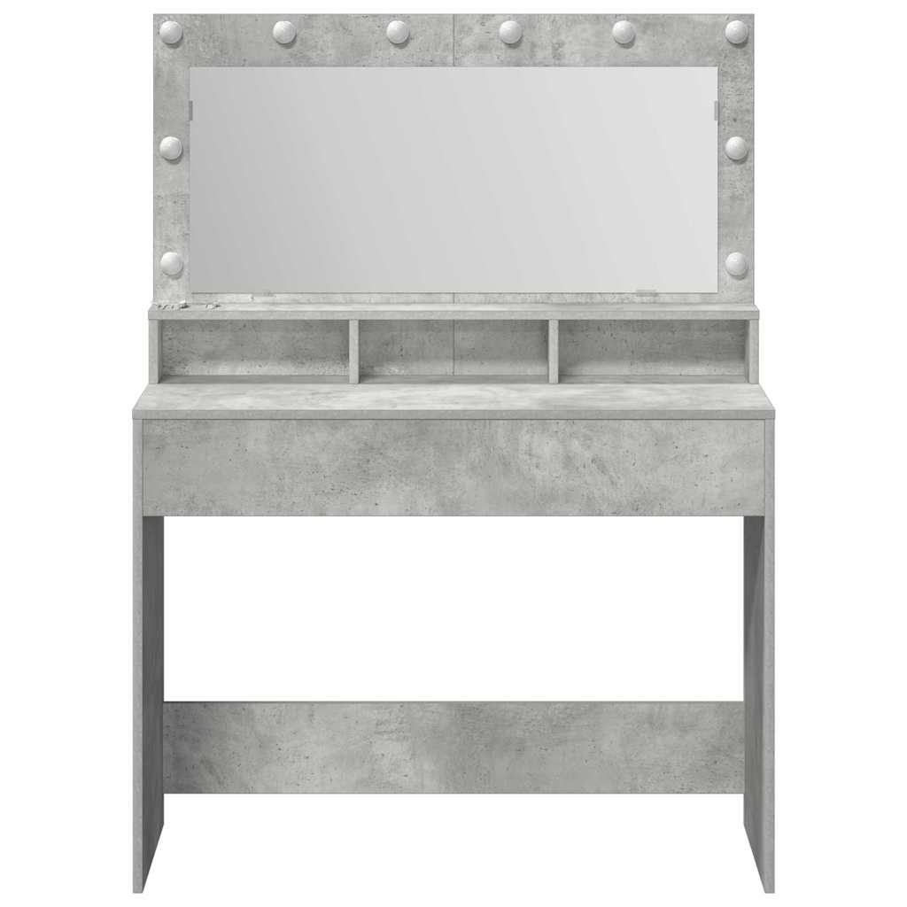 Table de Toilette Gris béton 100 x 41 x 135 cm