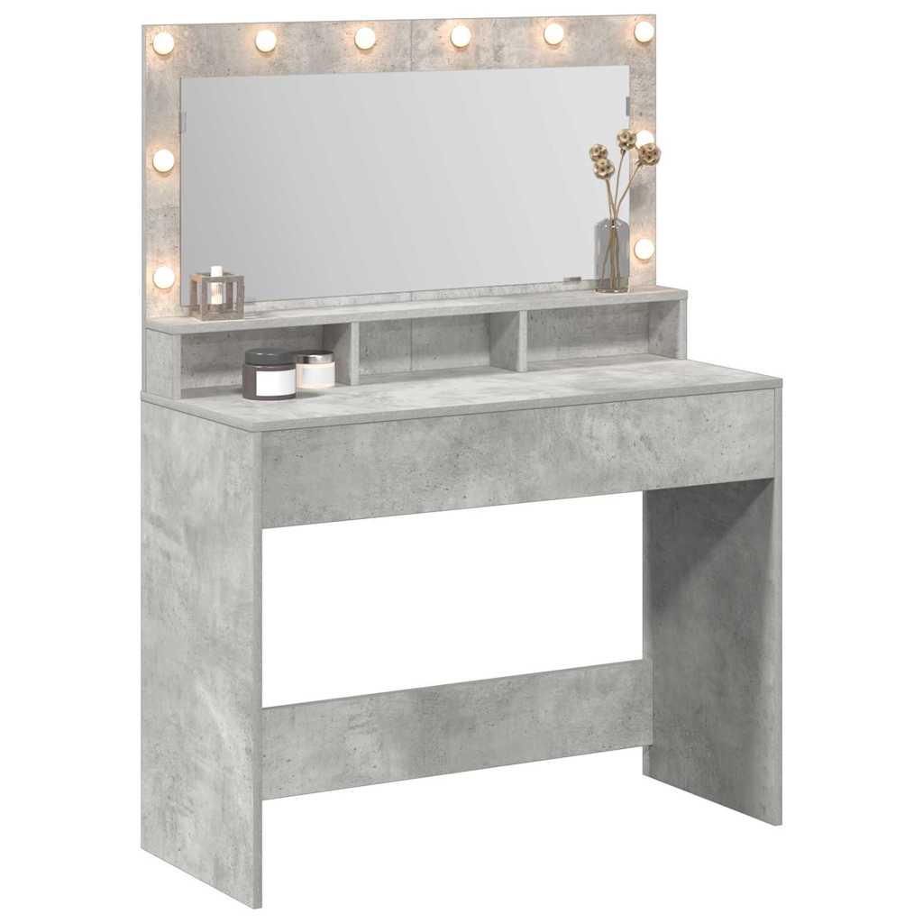 Table de Toilette Gris béton 100 x 41 x 135 cm