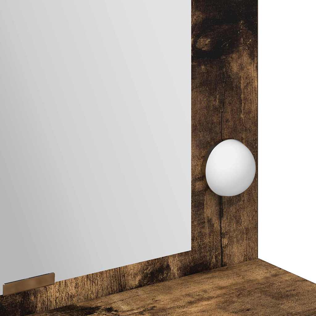 Table de Toilette avec étagère Chêne fumé 100 x 41 x 135 cm - XIOS