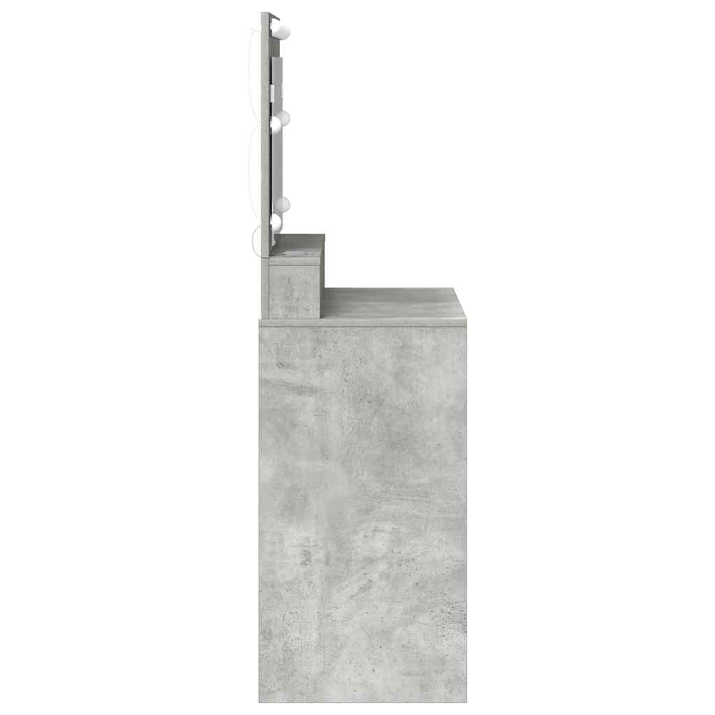 Table de Toilette avec étagère Gris béton 75,5 x 41 x 135 cm - XIOS