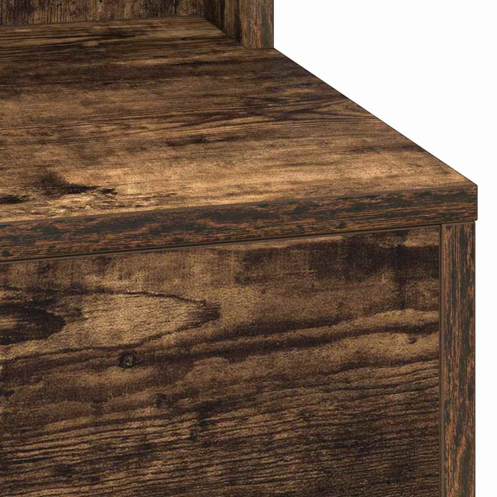 Table de Toilette avec étagère Chêne fumé 75,5 x 41 x 135 cm - XIOS