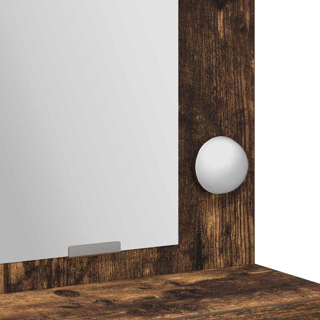 Table de Toilette avec étagère Chêne fumé 75,5 x 41 x 135 cm - XIOS