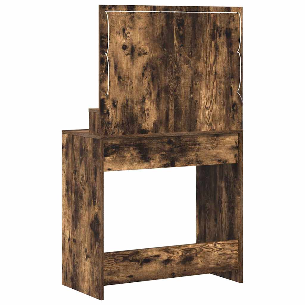 Table de Toilette avec étagère Chêne fumé 75,5 x 41 x 135 cm - XIOS