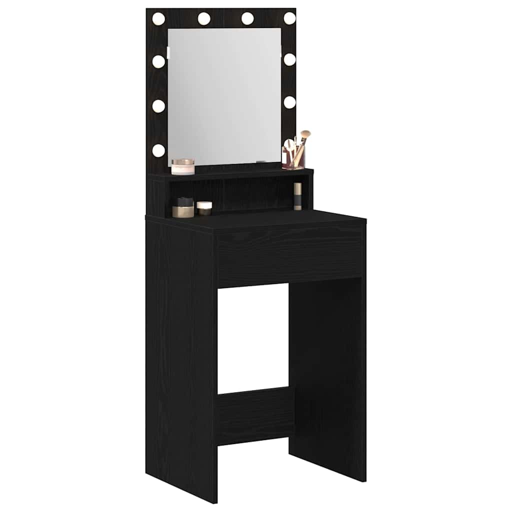 Table de Toilette Chêne noir 50 x 41 x 135 cm Bois d'ingénierie - XIOS