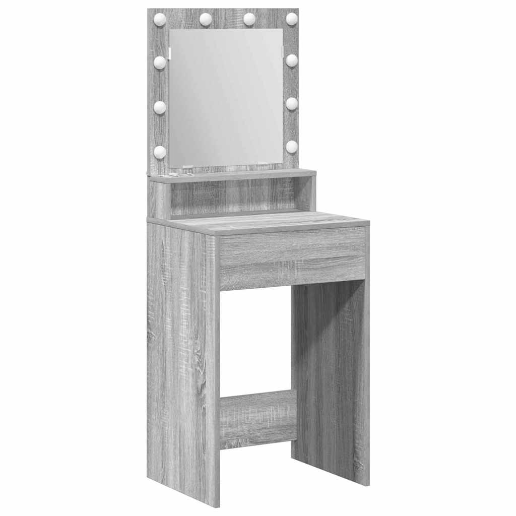 Table de Toilette avec étagère Gris Sonoma 50 x 41 x 135 cm - XIOS