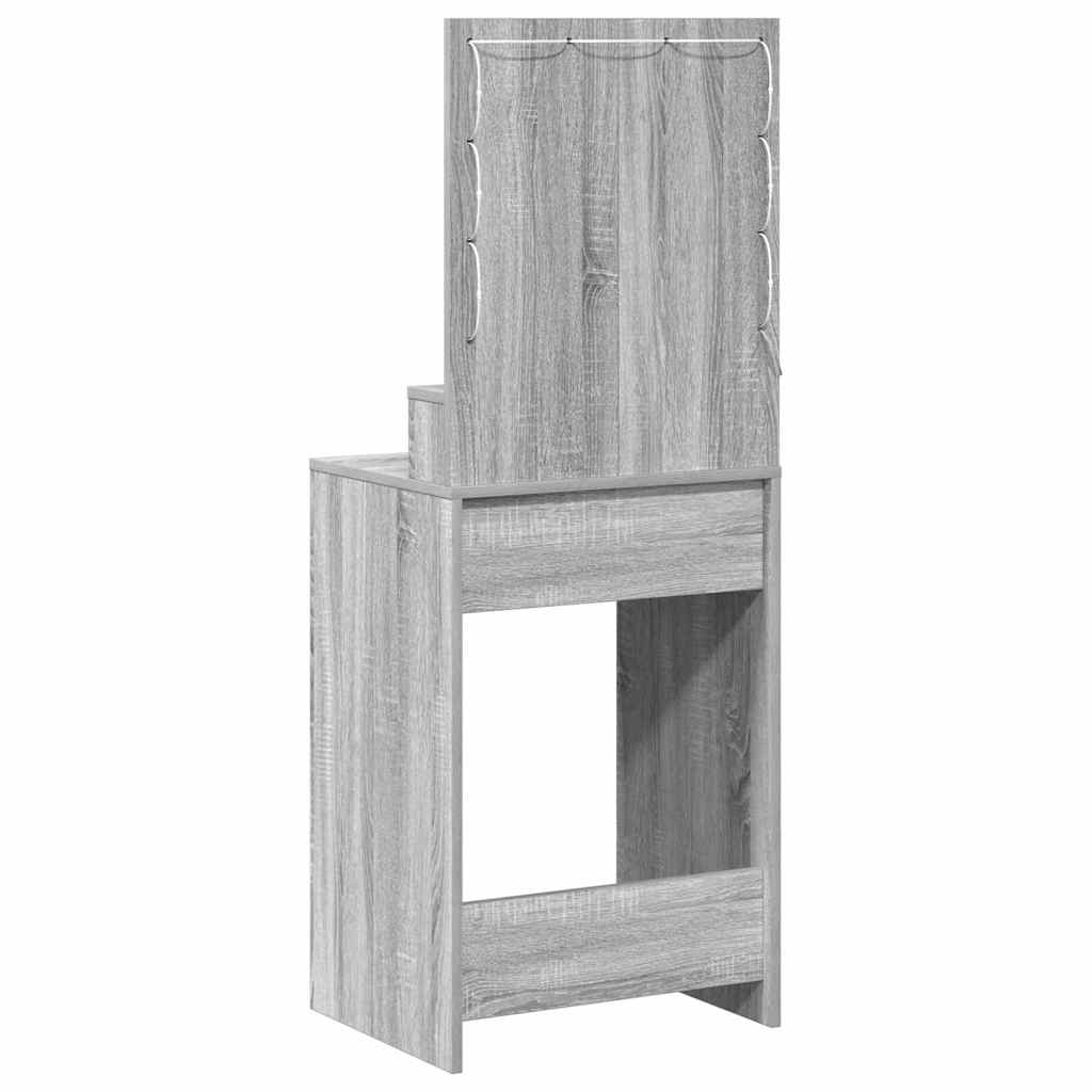 Table de Toilette avec étagère Gris Sonoma 50 x 41 x 135 cm - XIOS