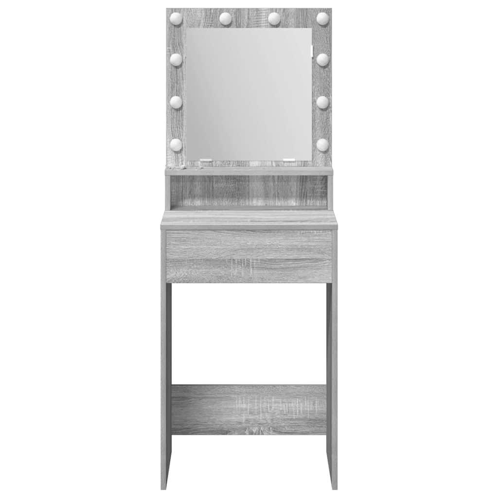 Table de Toilette avec étagère Gris Sonoma 50 x 41 x 135 cm - XIOS