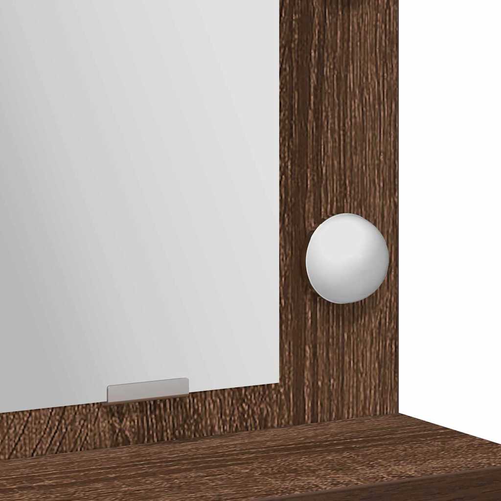 Table de Toilette Chêne brun 50 x 41 x 135 cm Bois d'ingénierie - XIOS