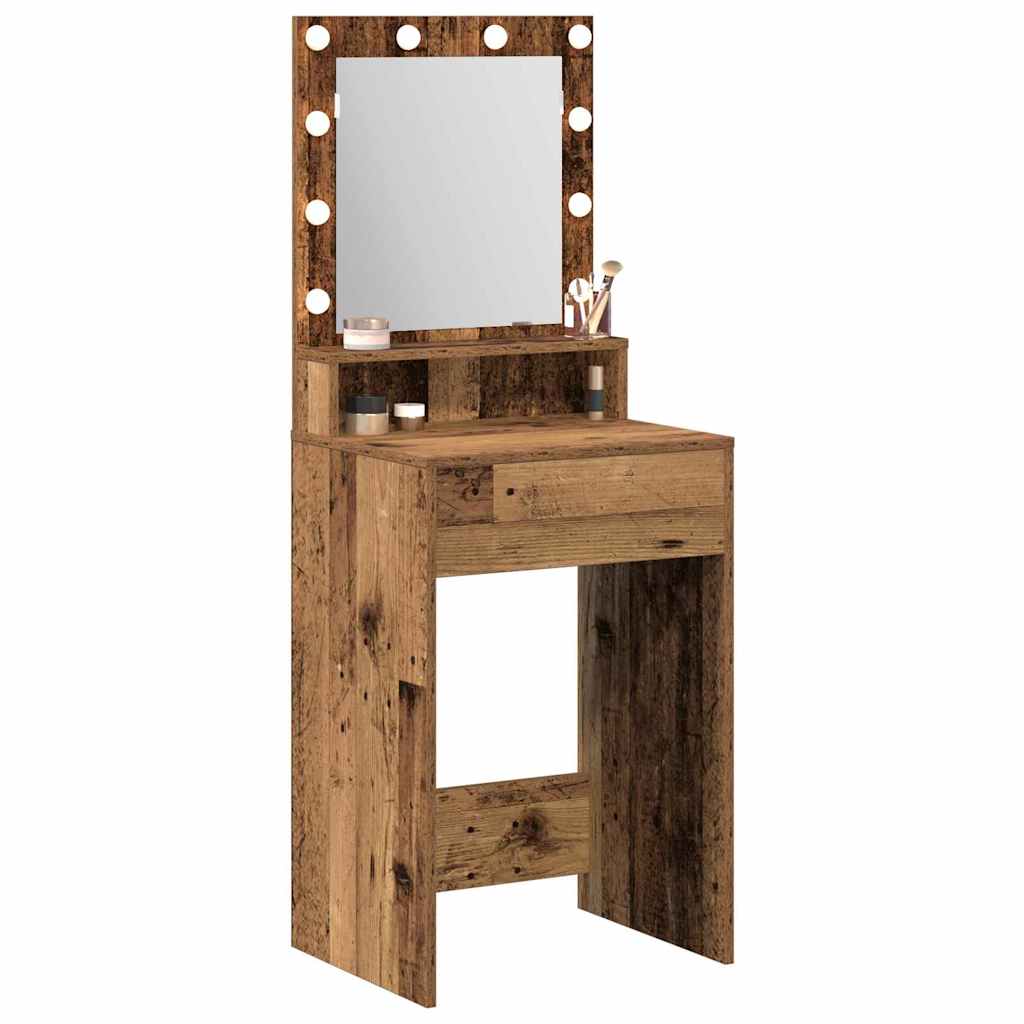 Table de Toilette avec étagère Bois ancien 50 x 41 x 135 cm - XIOS