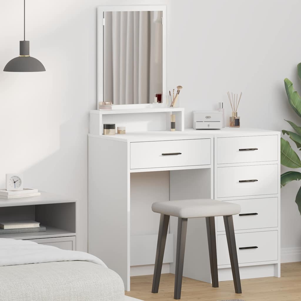 Table de Toilette Blanc 50 x 41 x 140 cm Bois d'ingénierie - XIOS