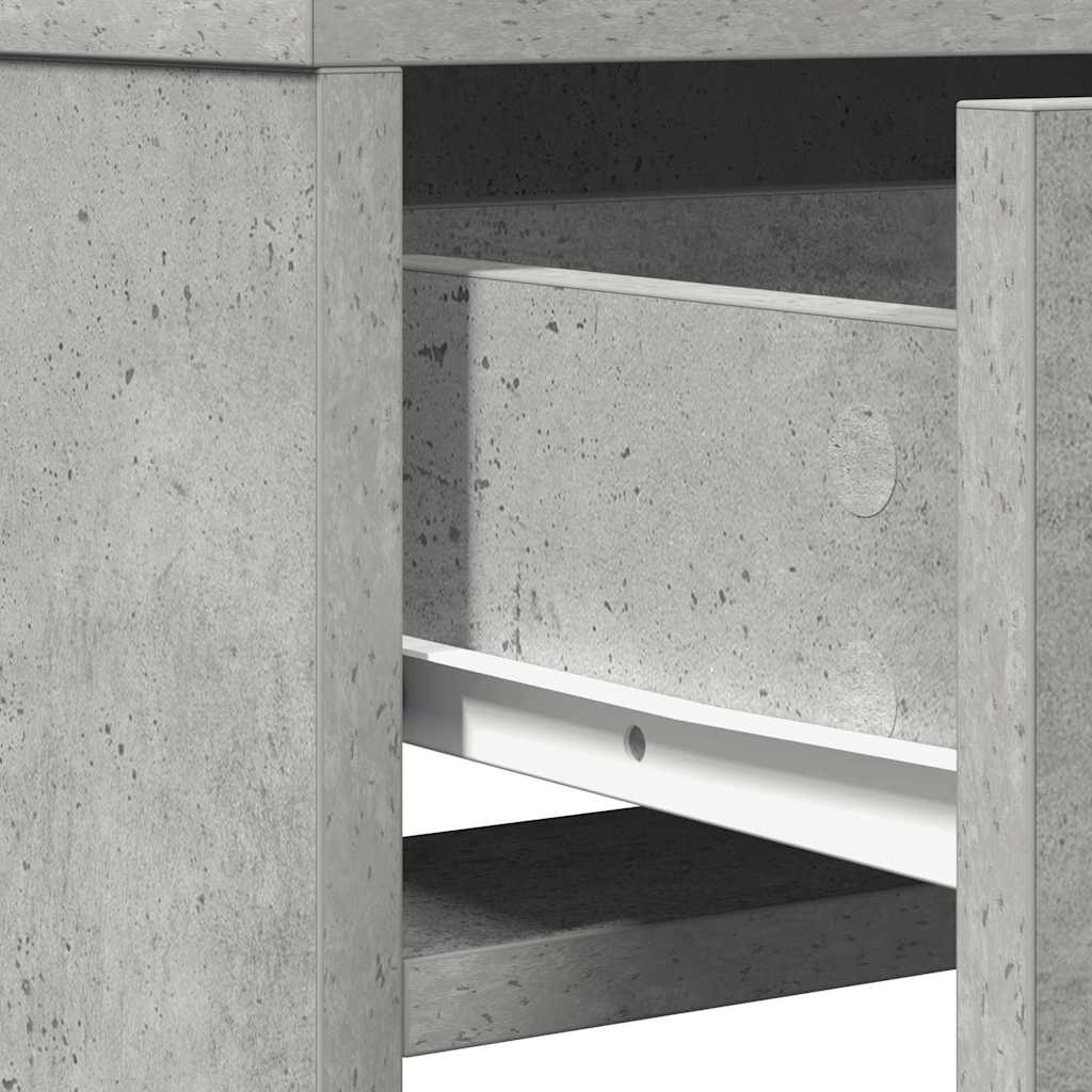 Table de Toilette Gris béton 50 x 41 x 140 cm Bois d'ingénierie - XIOS