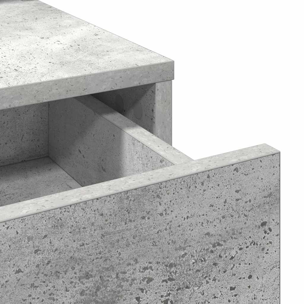 Table de Toilette Gris béton 79 x 41 x 140 cm Bois d'ingénierie - XIOS