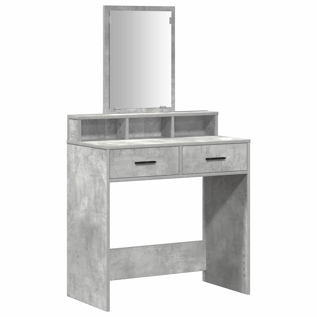 Table de Toilette Gris béton 79 x 41 x 140 cm Bois d'ingénierie - XIOS