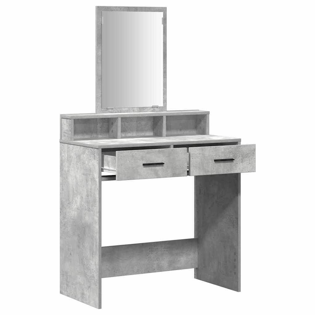 Table de Toilette Gris béton 79 x 41 x 140 cm Bois d'ingénierie - XIOS