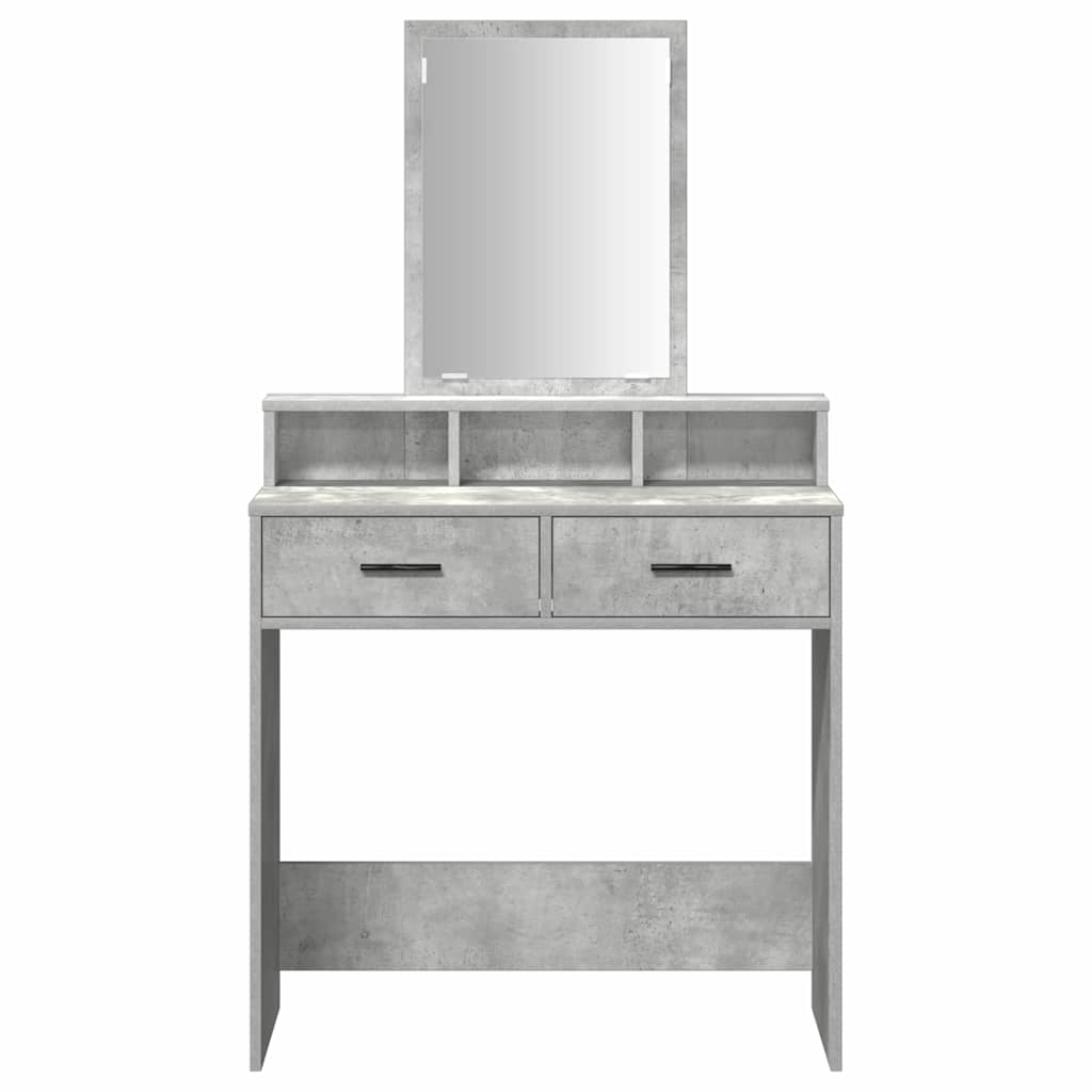 Table de Toilette Gris béton 79 x 41 x 140 cm Bois d'ingénierie - XIOS