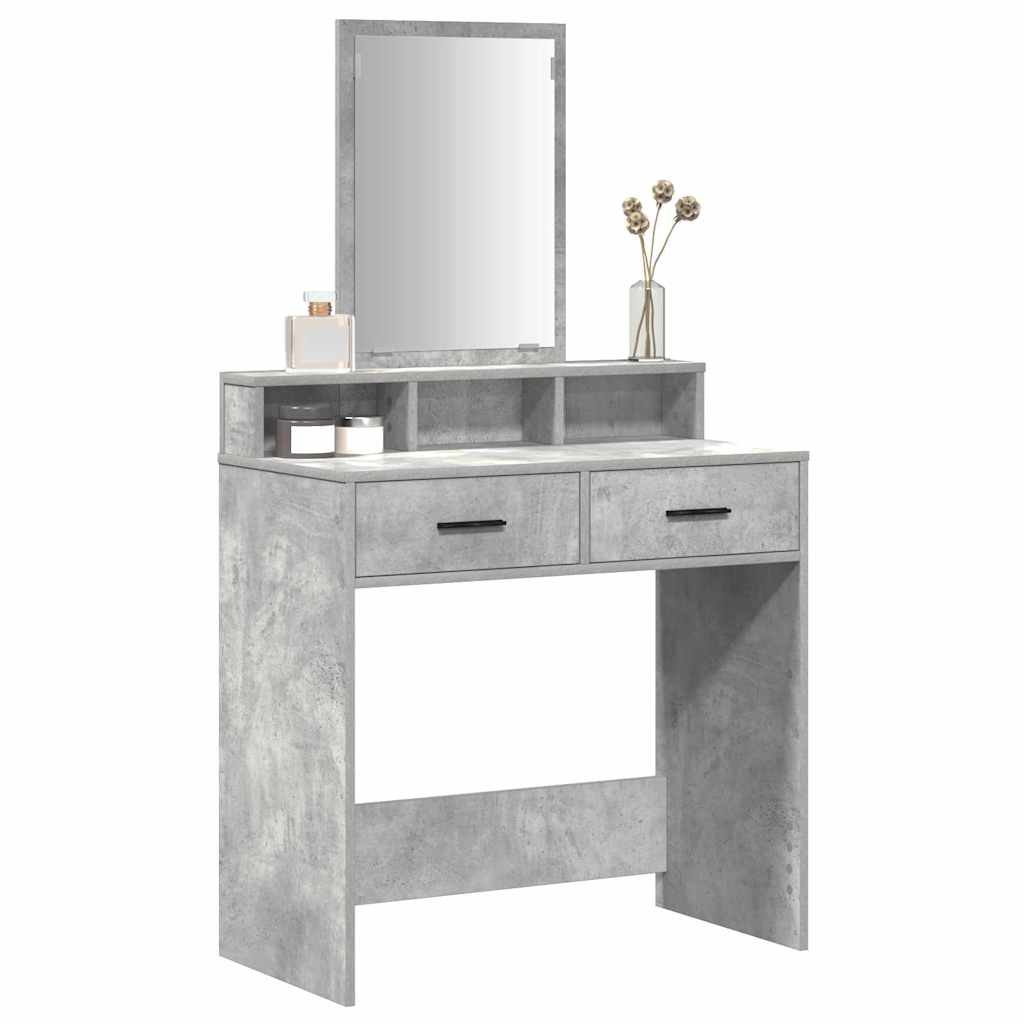 Table de Toilette Gris béton 79 x 41 x 140 cm Bois d'ingénierie - XIOS