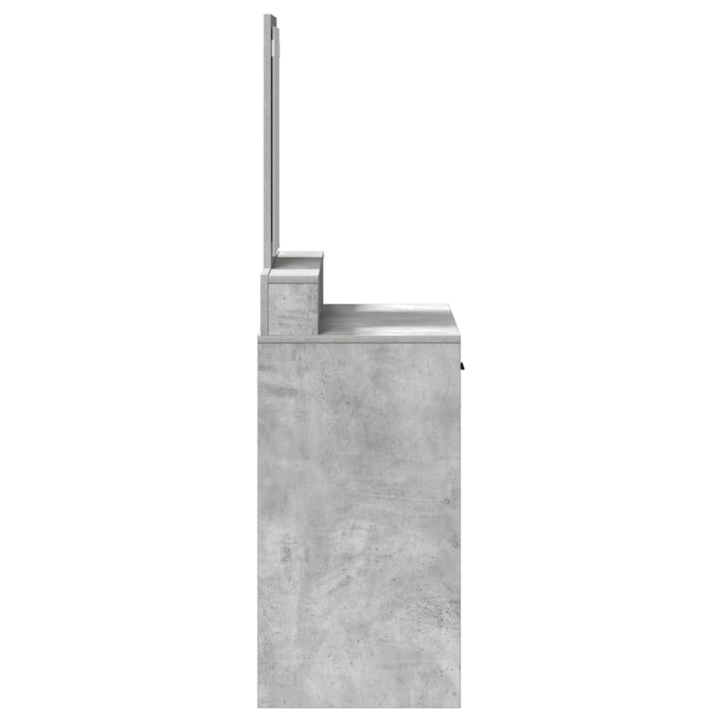 Table de Toilette Gris béton 79 x 41 x 140 cm Bois d'ingénierie - XIOS