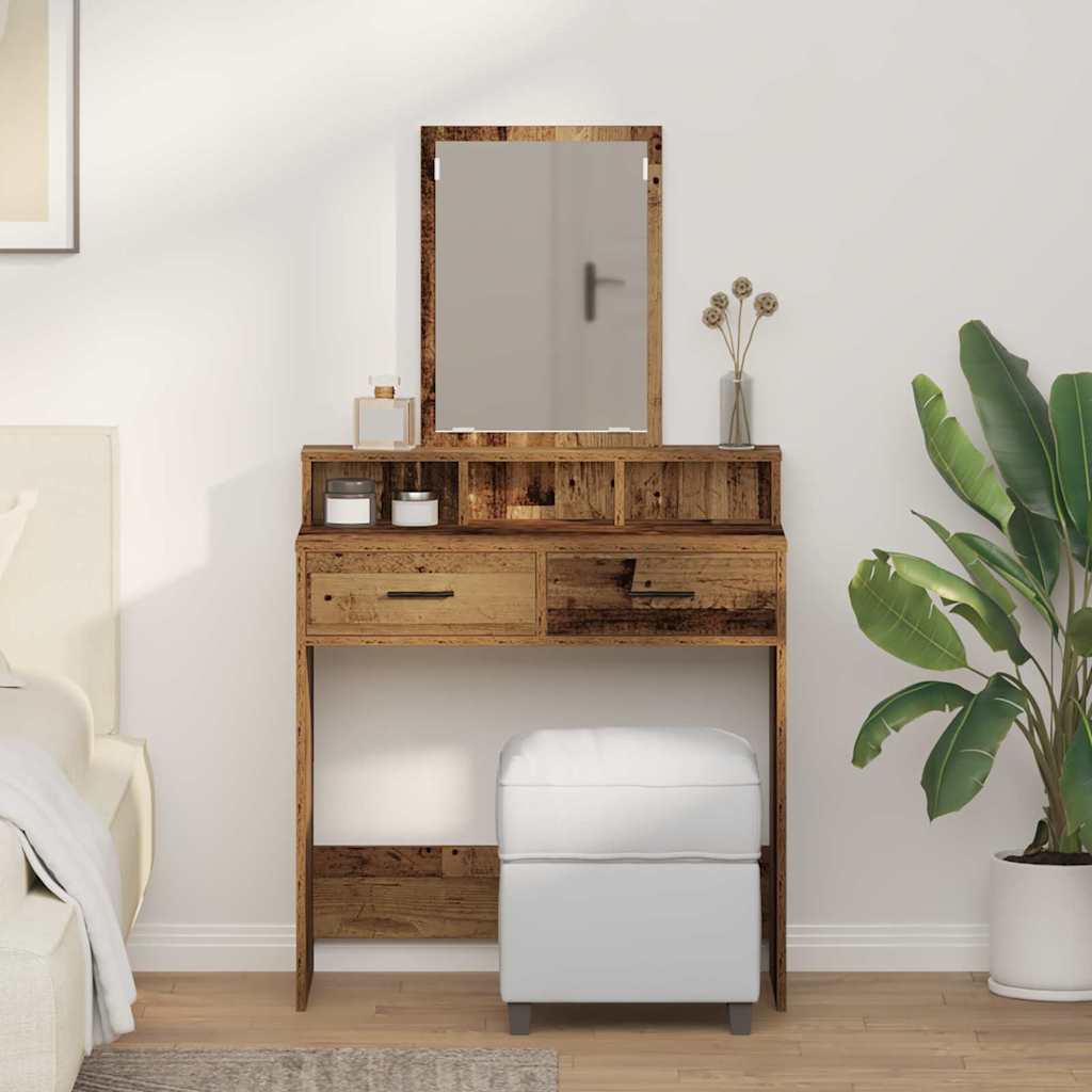 Table de Toilette avec tiroir Bois ancien 79 x 41 x 140 cm - XIOS