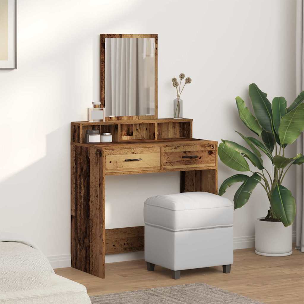 Table de Toilette avec tiroir Bois ancien 79 x 41 x 140 cm - XIOS