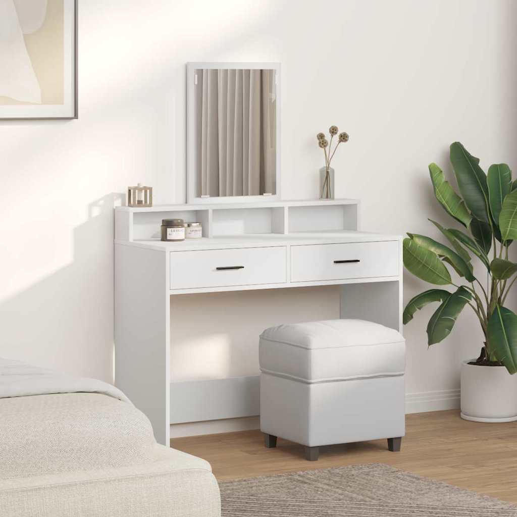 Table de Toilette Blanc 100 x 41 x 140 cm Bois d'ingénierie - XIOS