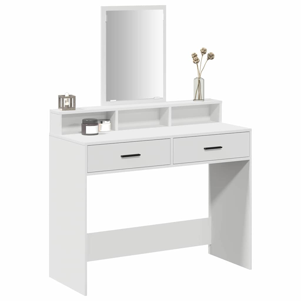 Table de Toilette Blanc 100 x 41 x 140 cm Bois d'ingénierie - XIOS