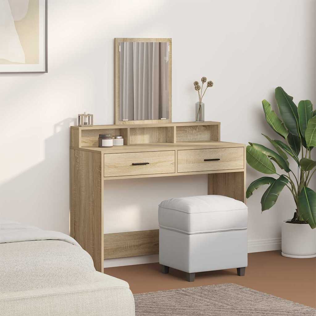 Table de Toilette avec tiroir Chêne Sonoma 100 x 41 x 140 cm - XIOS