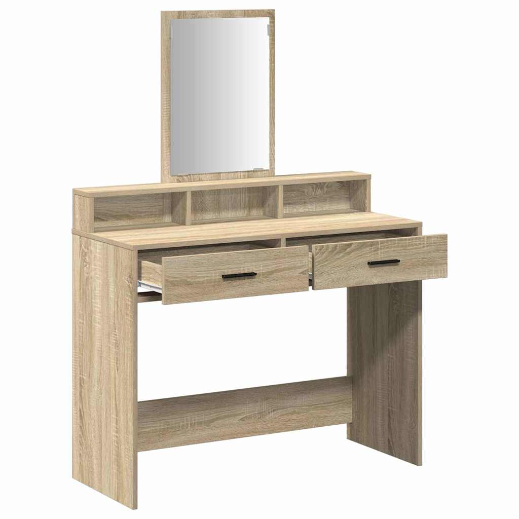 Table de Toilette avec tiroir Chêne Sonoma 100 x 41 x 140 cm - XIOS