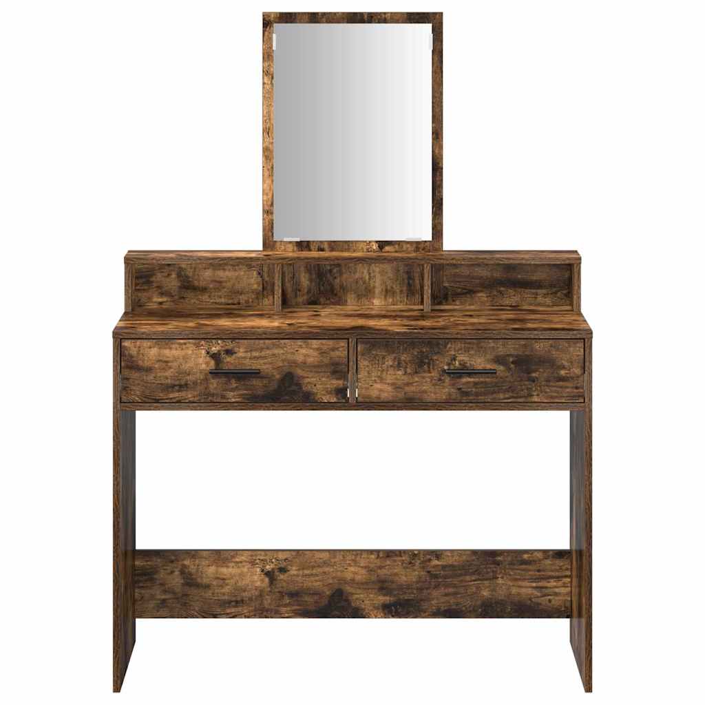 Table de Toilette avec tiroir Chêne fumé 100 x 41 x 140 cm - XIOS