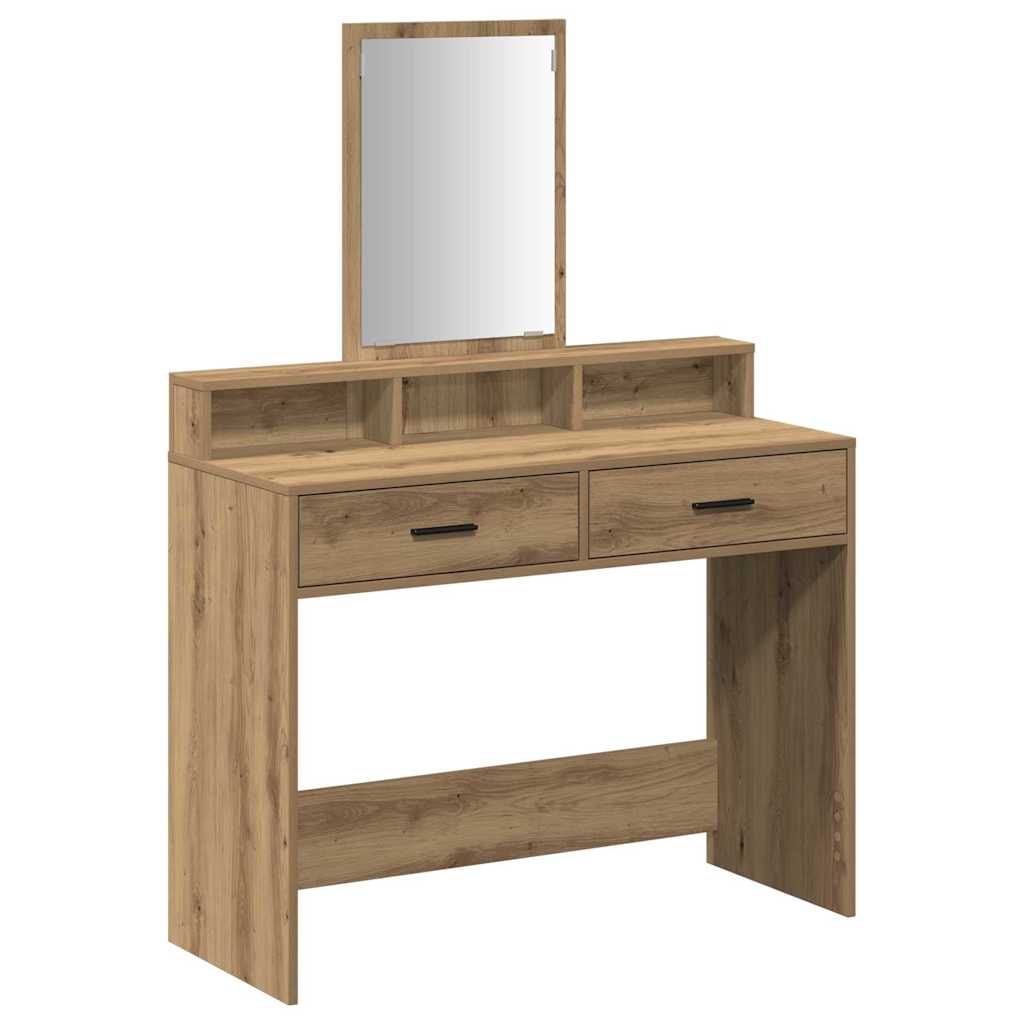 Table de Toilette avec tiroir Chêne artisanal 100 x 41 x 140 cm - XIOS
