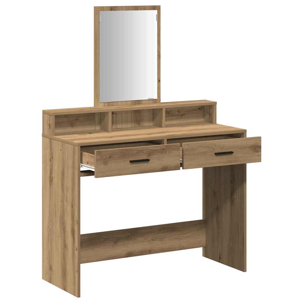 Table de Toilette avec tiroir Chêne artisanal 100 x 41 x 140 cm - XIOS