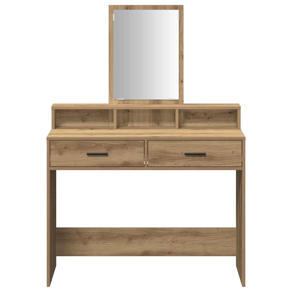 Table de Toilette avec tiroir Chêne artisanal 100 x 41 x 140 cm - XIOS