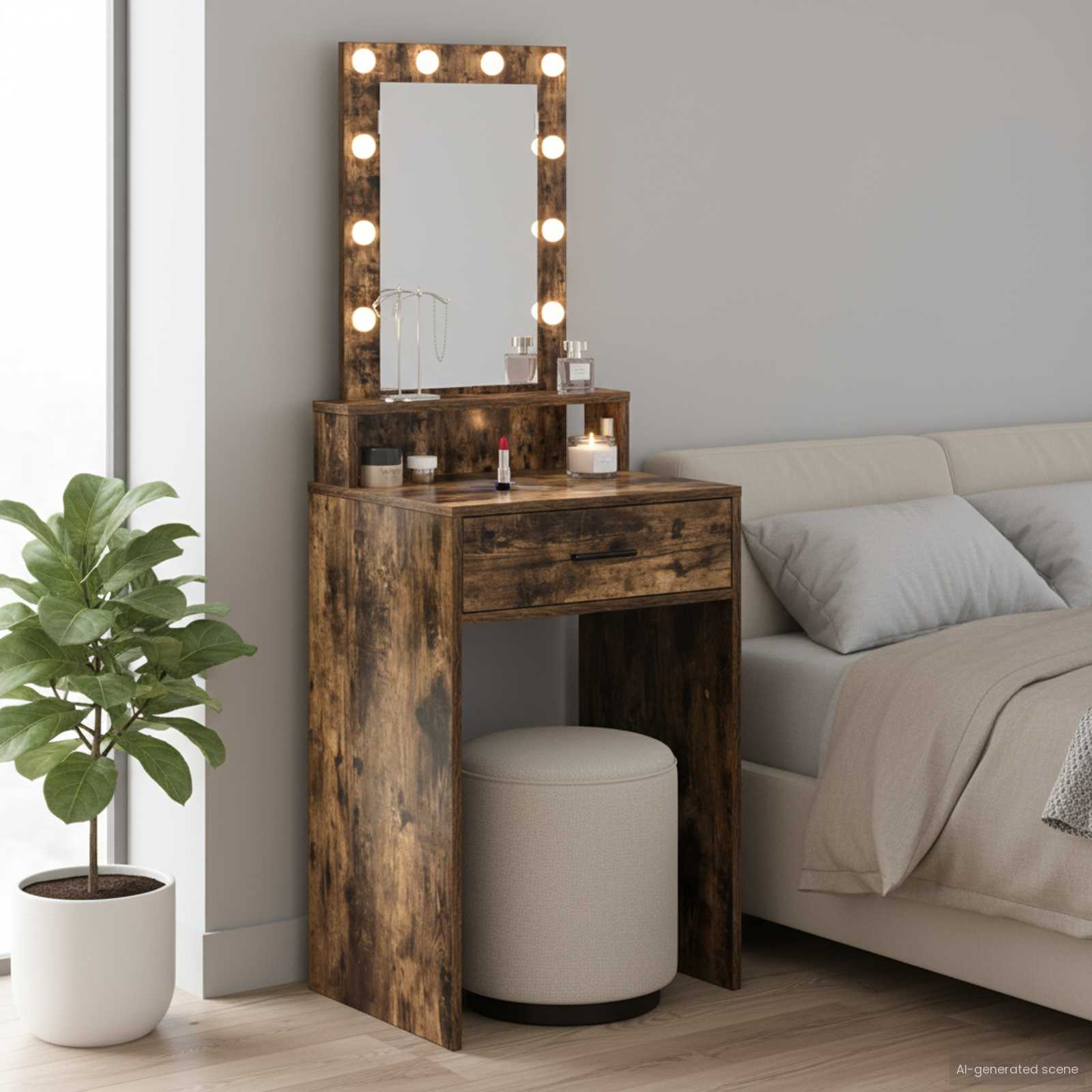 Table de Toilette Marron 50 x 41 x 140 cm Bois d'ingénierie - XIOS