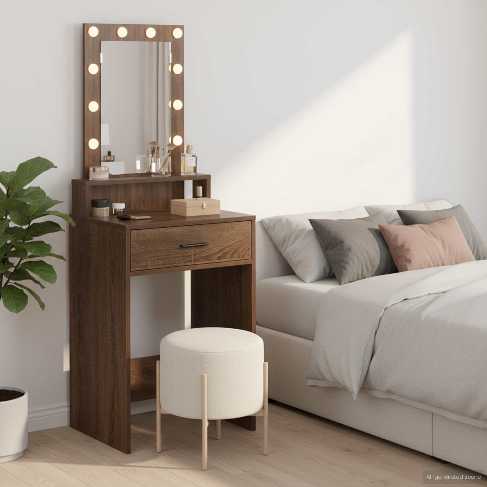 Table de Toilette Marron 50 x 41 x 140 cm Bois d'ingénierie - XIOS