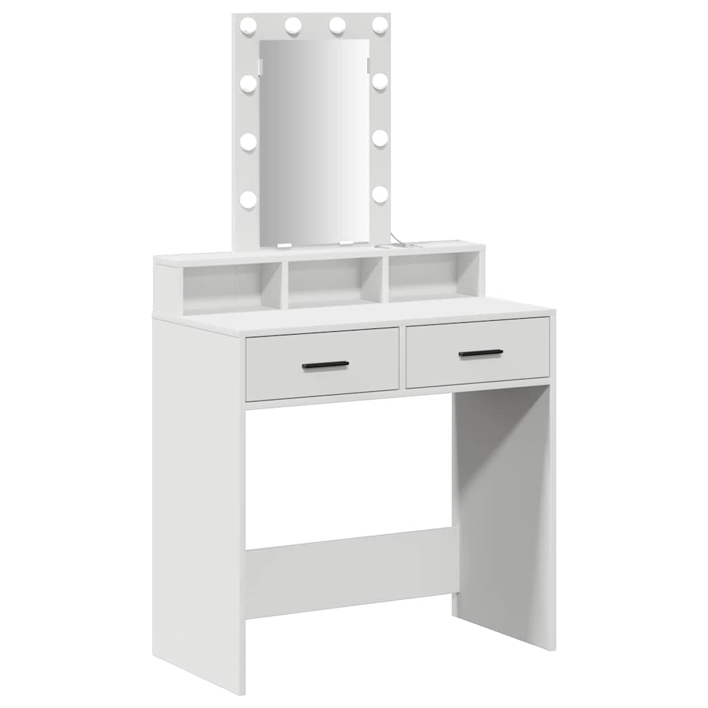 Table de Toilette Blanc 79 x 41 x 140 cm Bois d'ingénierie - XIOS