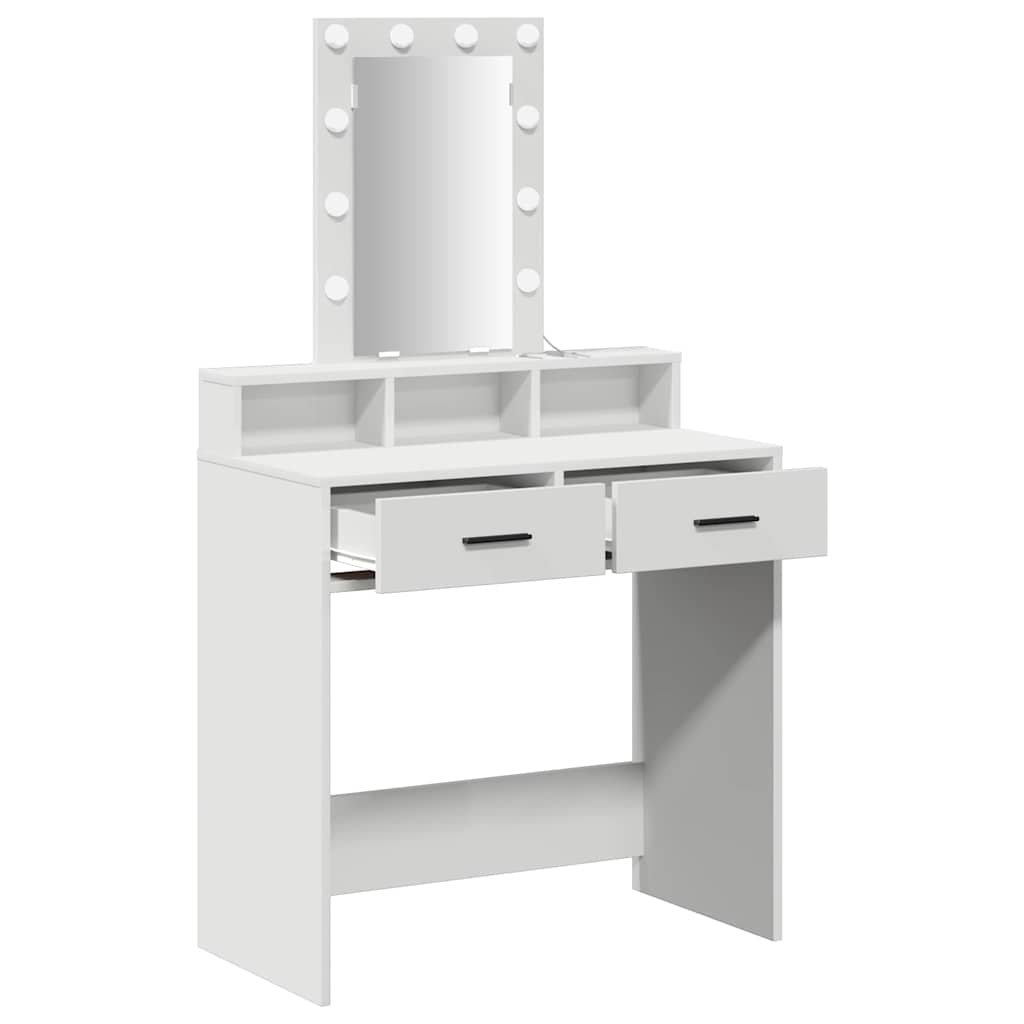 Table de Toilette Blanc 79 x 41 x 140 cm Bois d'ingénierie - XIOS