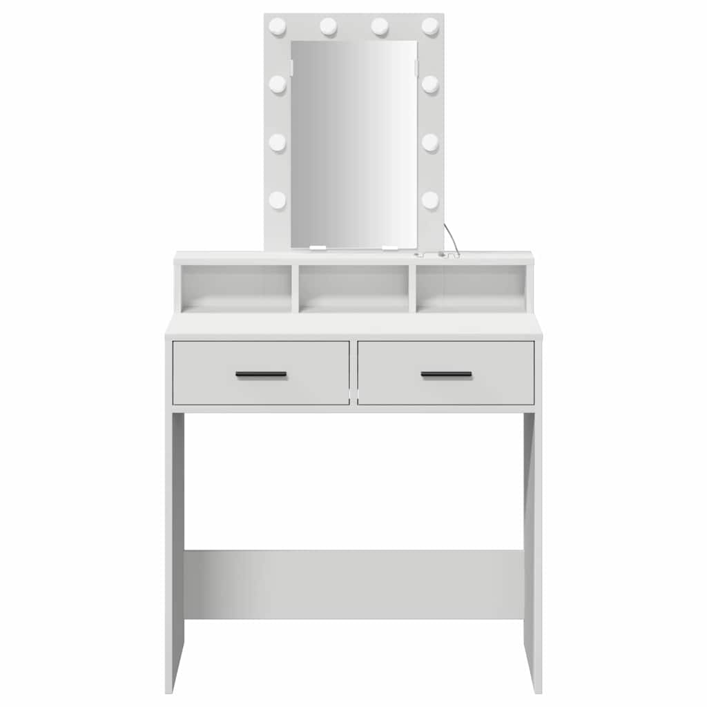 Table de Toilette Blanc 79 x 41 x 140 cm Bois d'ingénierie - XIOS