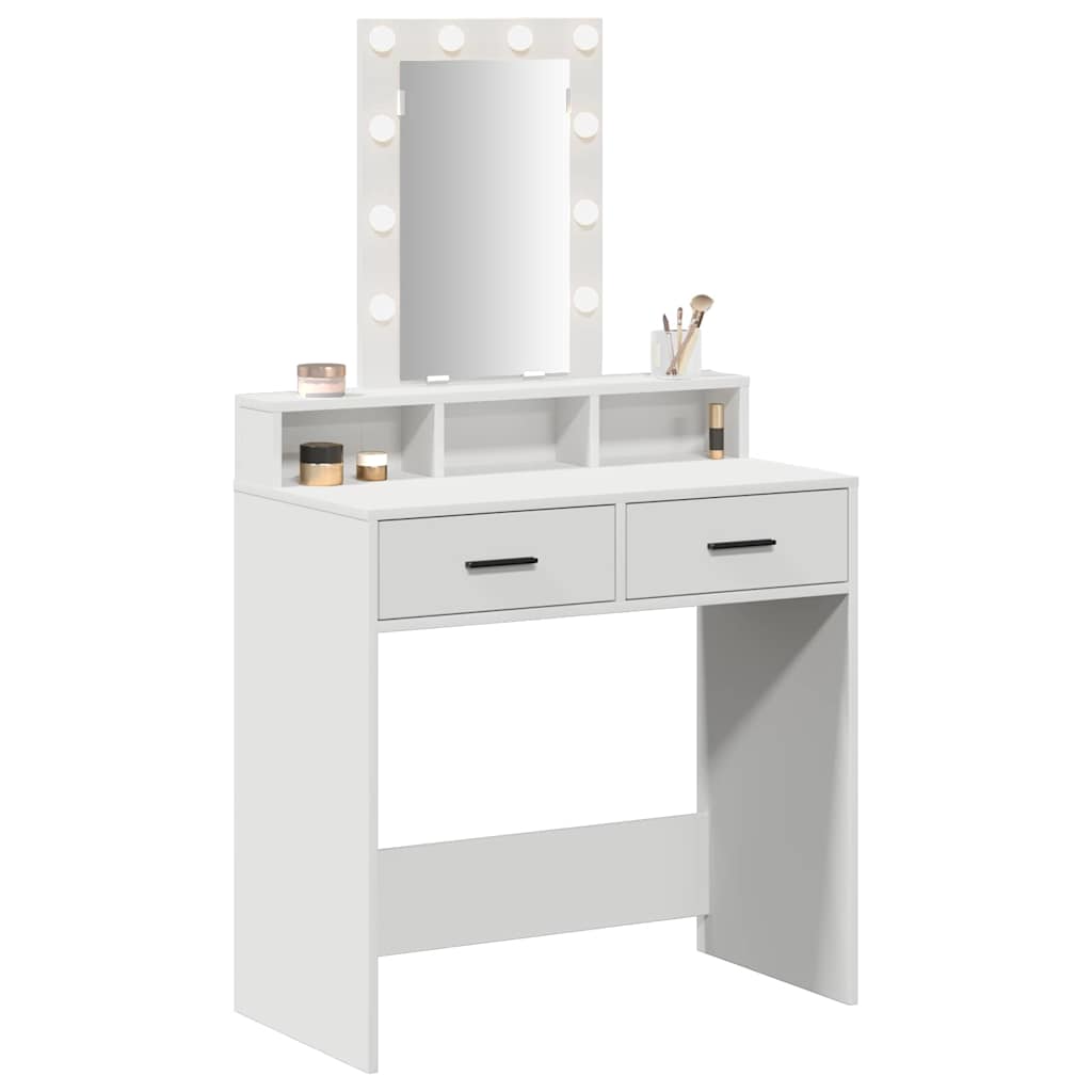 Table de Toilette Blanc 79 x 41 x 140 cm Bois d'ingénierie - XIOS
