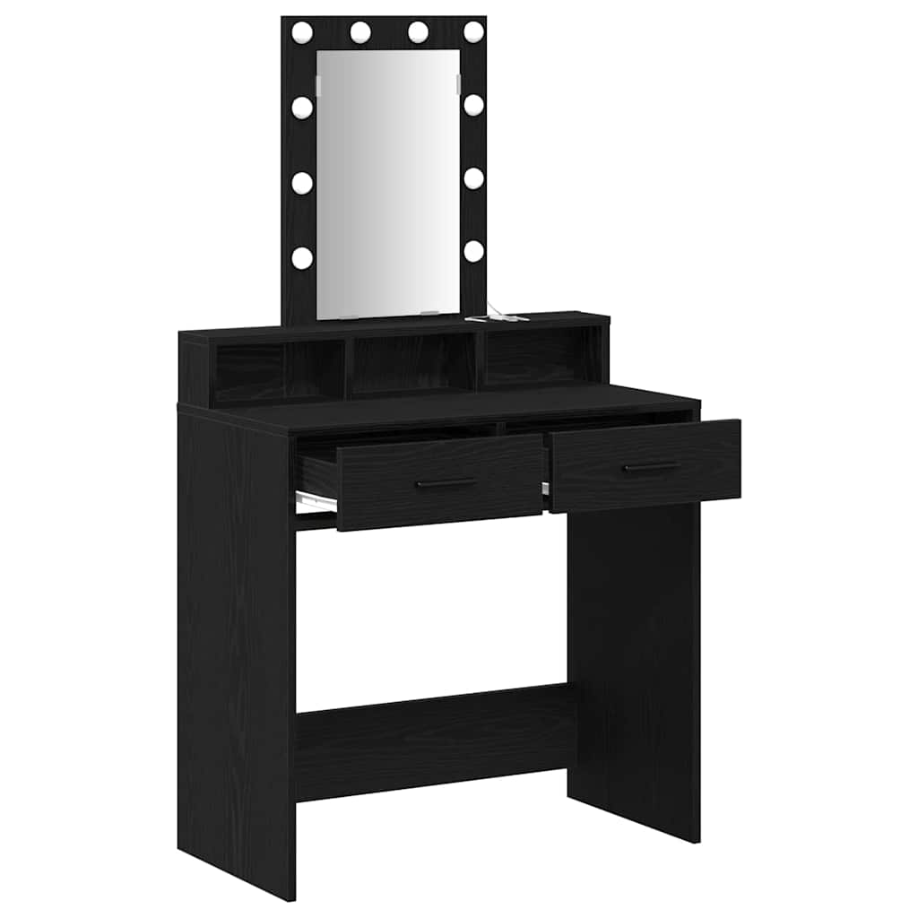 Table de Toilette Noir 79 x 41 x 140 cm Bois d'ingénierie - XIOS