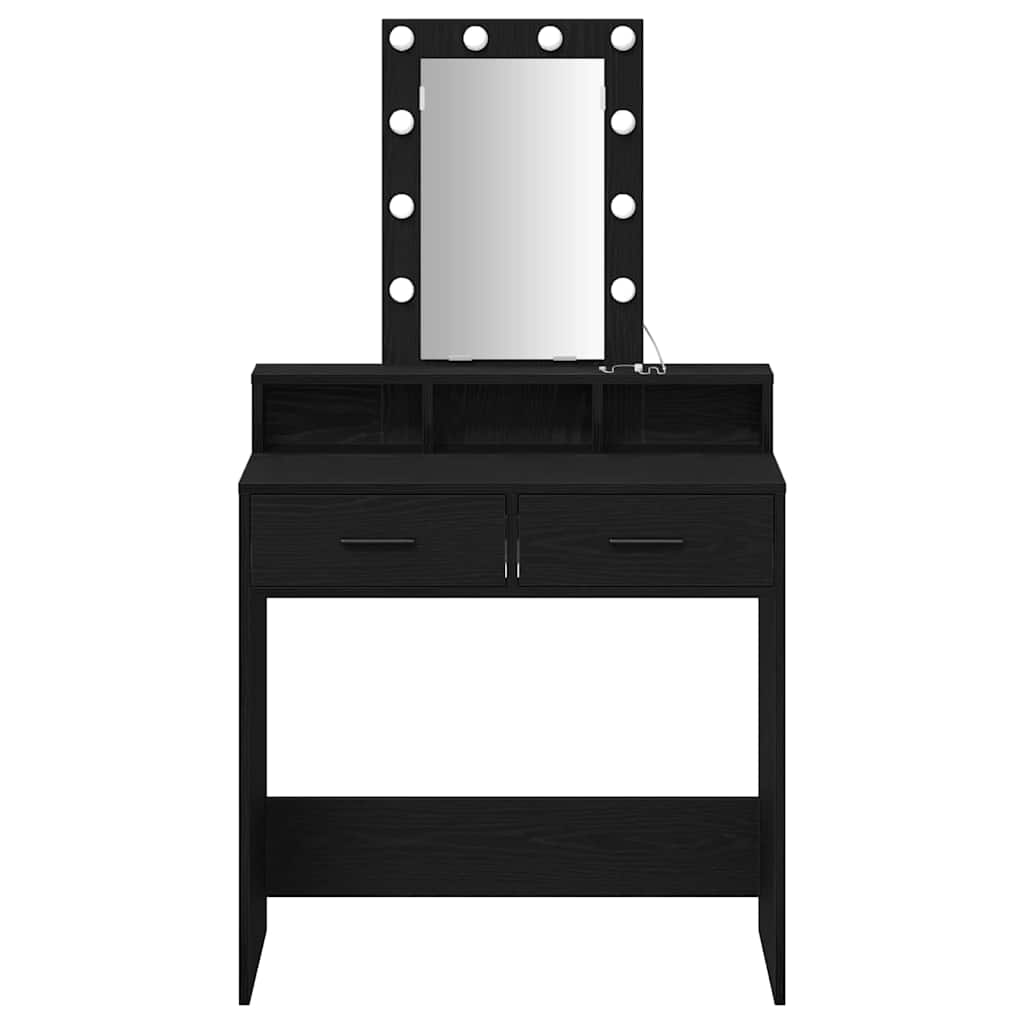 Table de Toilette Noir 79 x 41 x 140 cm Bois d'ingénierie - XIOS