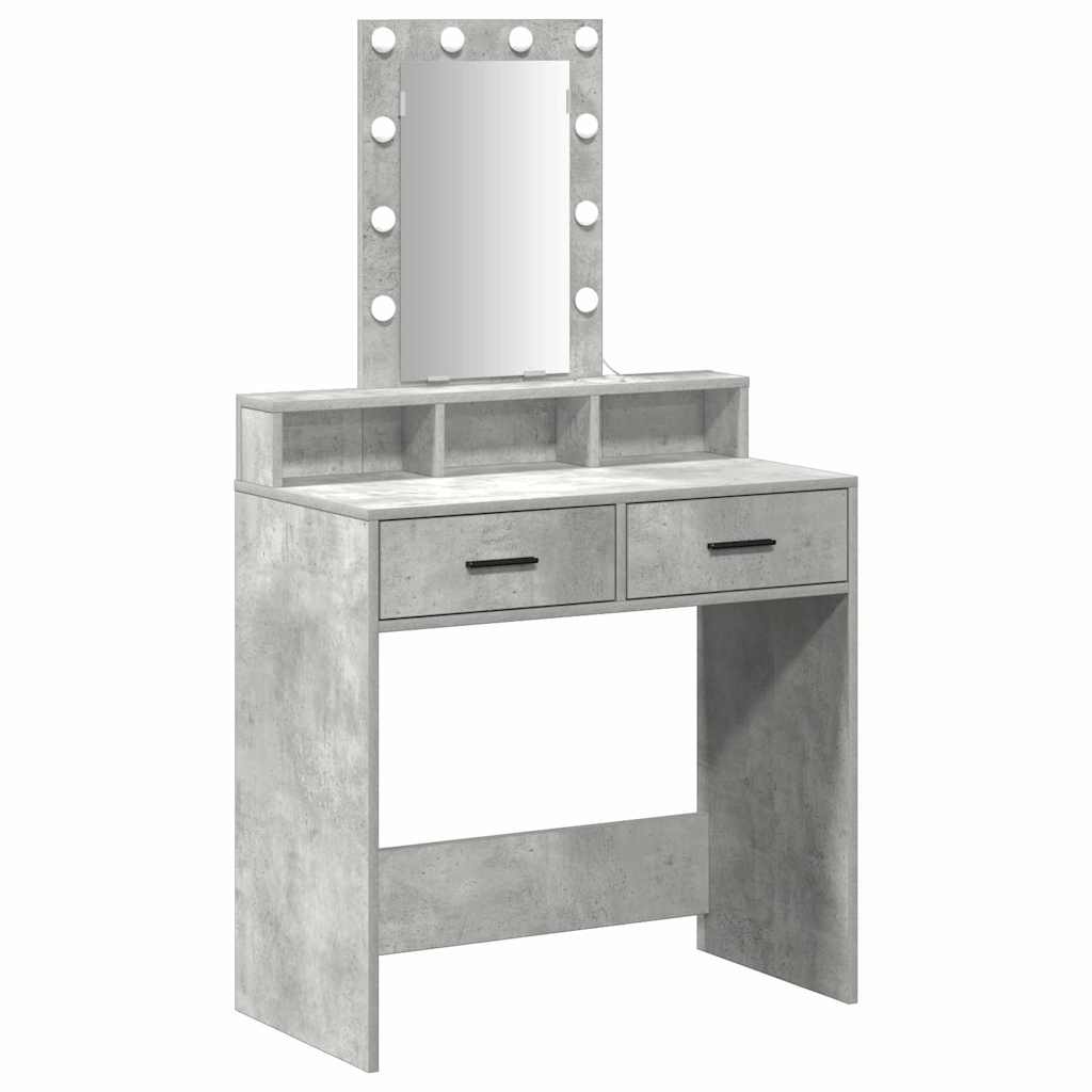 Table de Toilette Gris 79 x 41 x 140 cm Bois d'ingénierie - XIOS