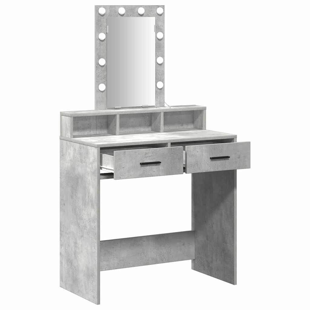 Table de Toilette Gris 79 x 41 x 140 cm Bois d'ingénierie - XIOS