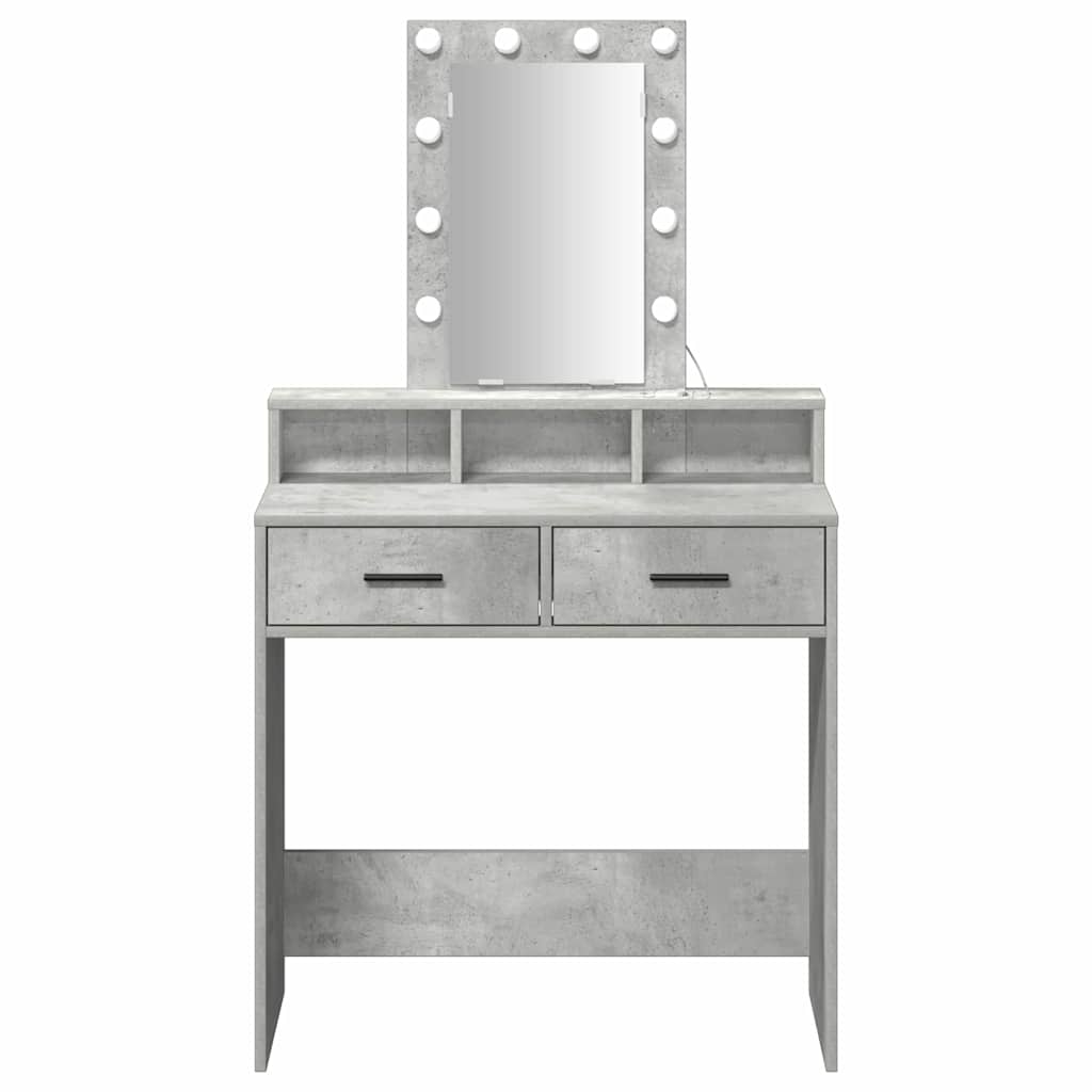 Table de Toilette Gris 79 x 41 x 140 cm Bois d'ingénierie - XIOS
