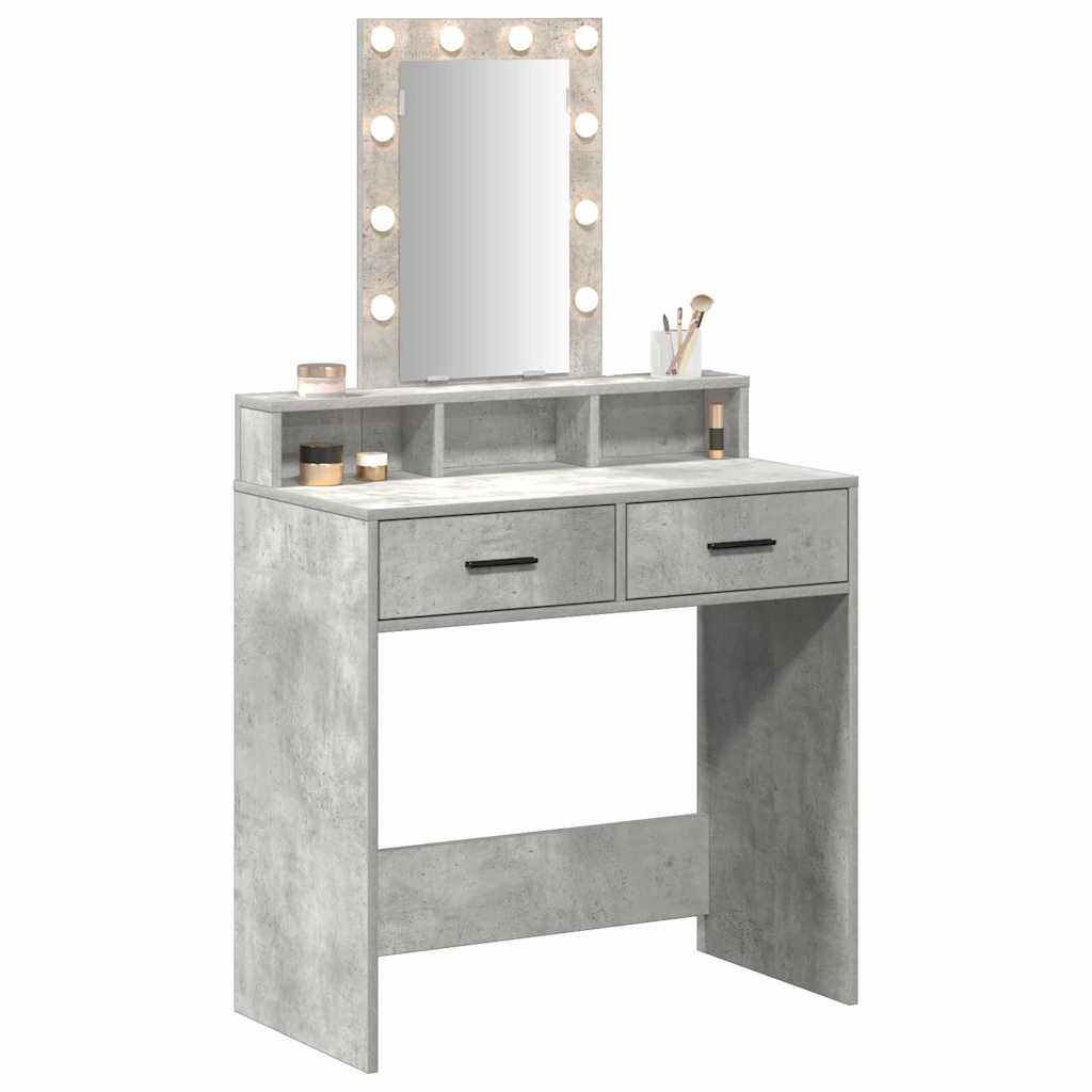 Table de Toilette Gris 79 x 41 x 140 cm Bois d'ingénierie - XIOS