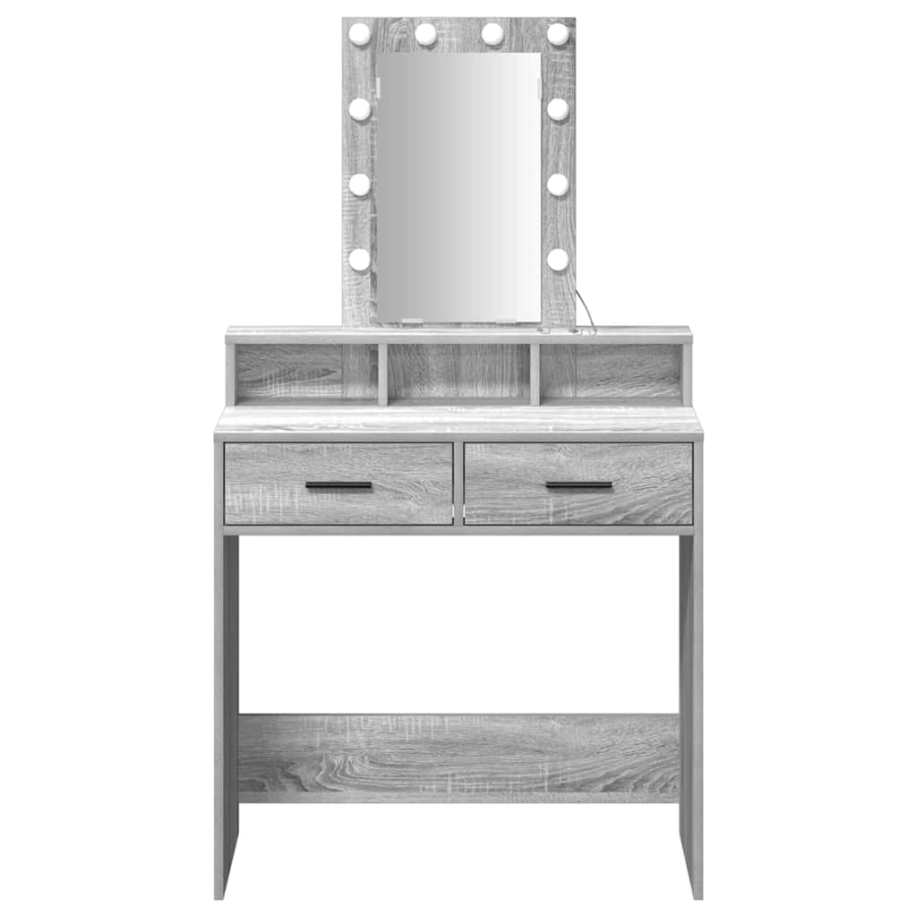 Table de Toilette Gris 79 x 41 x 140 cm Bois d'ingénierie - XIOS