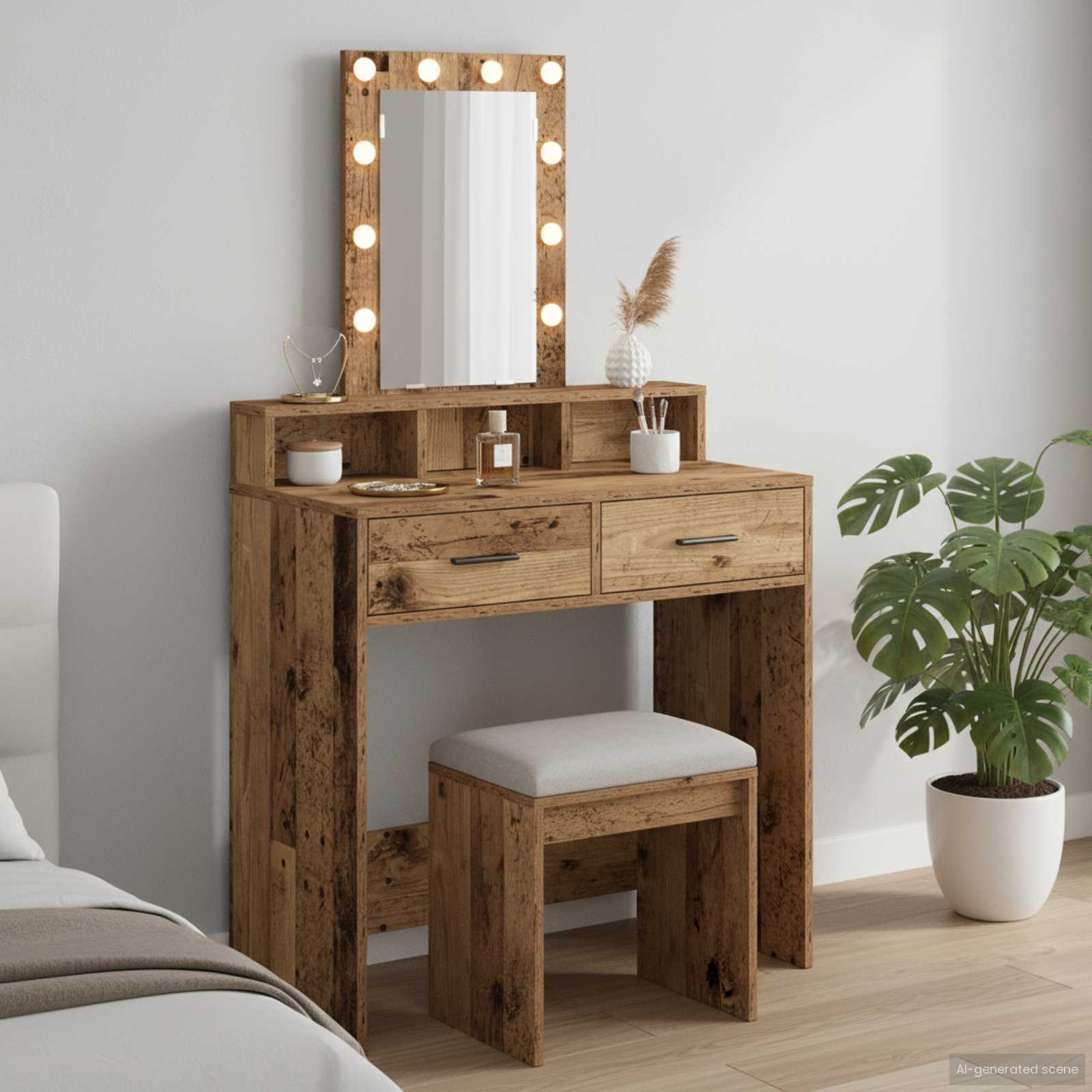 Table de Toilette Marron 79 x 41 x 140 cm Bois d'ingénierie - XIOS